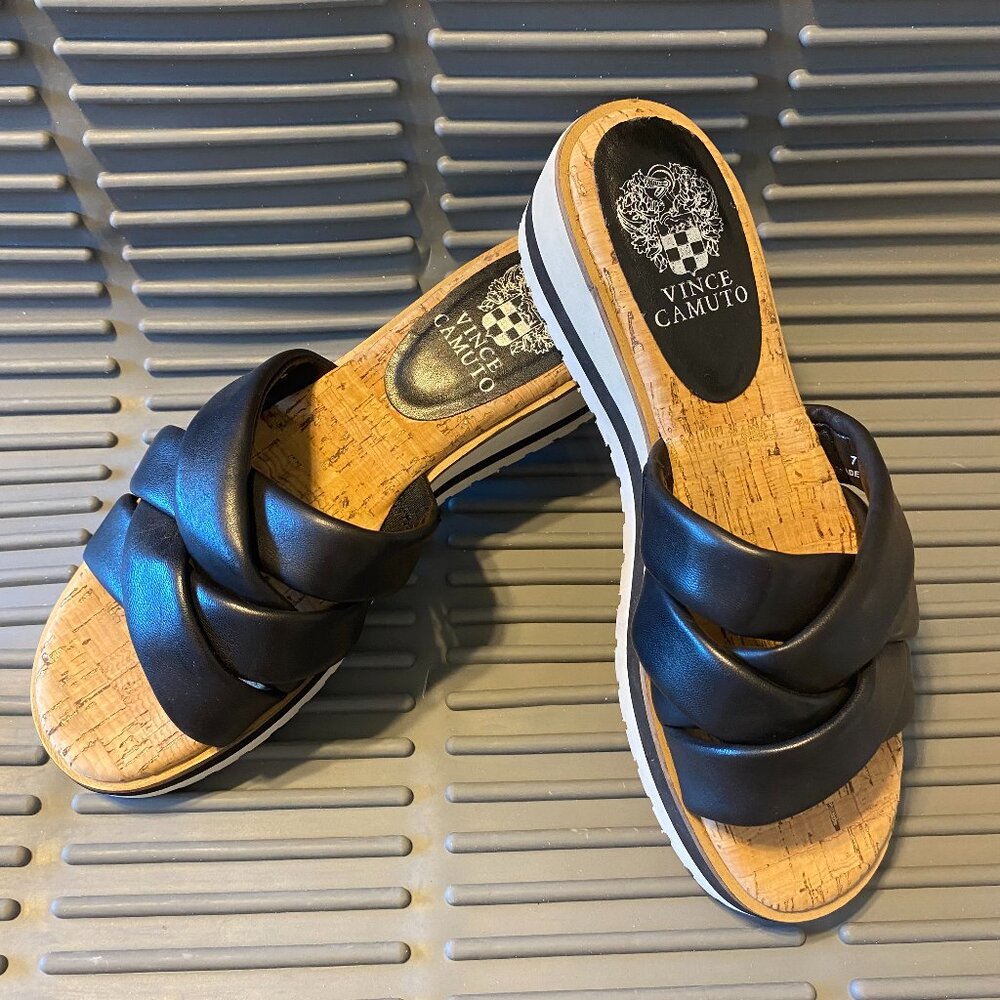 Vince Camuto Black Slip On sandle